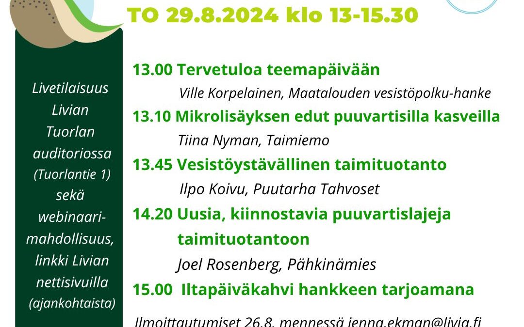Taimitarhapäivä 29.8.2024 Ammattiopisto Liviassa